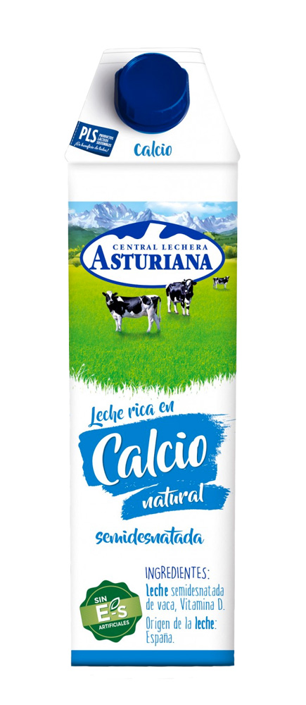 leche semidesnatada calcio asturiana para alimentación distribuidor en Castilla y León