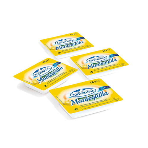 microbarqueta de mantequilla 10 gramos asturiana para hostelería distribuidor en Castilla y León